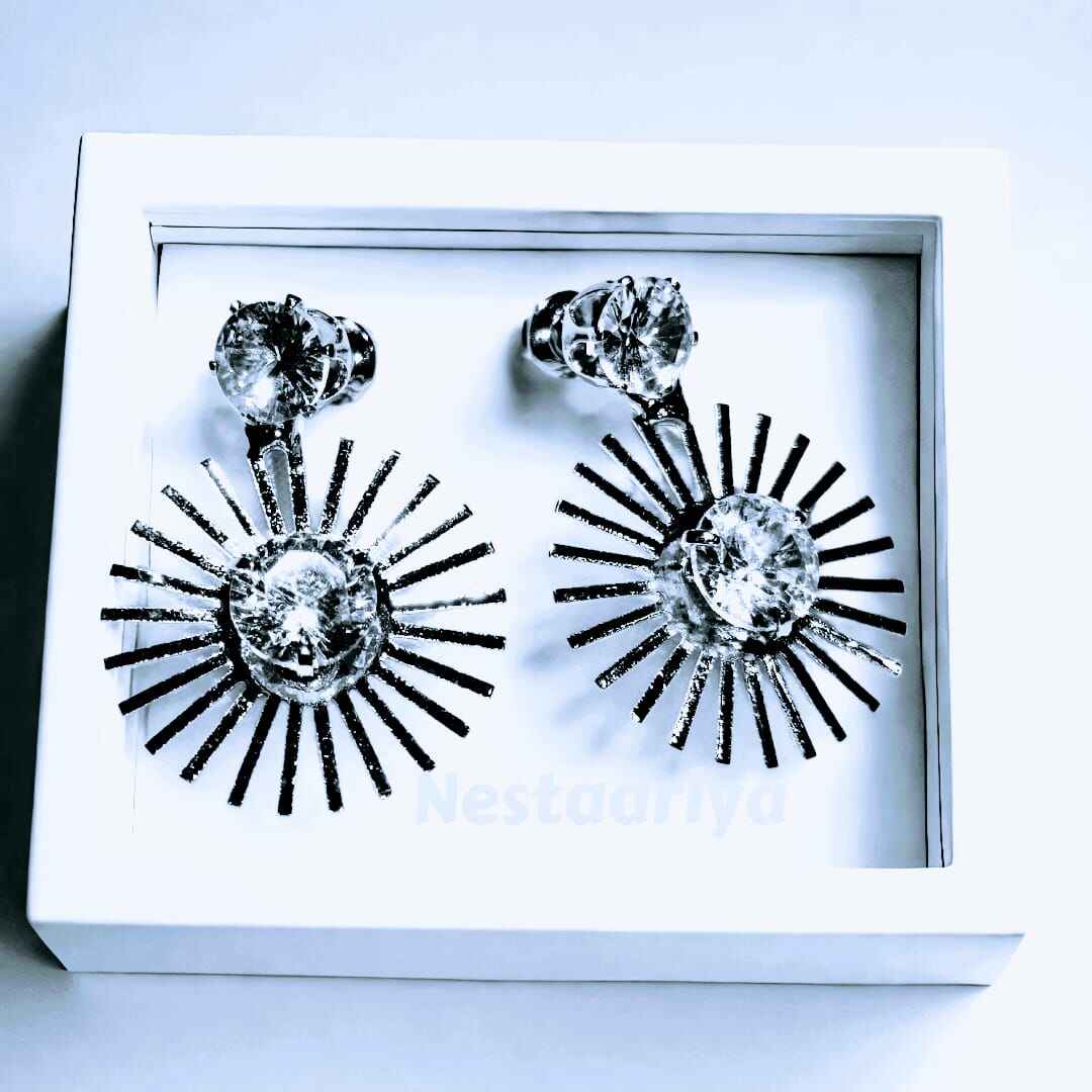 Sunburst Shine Earrings(silver edition)